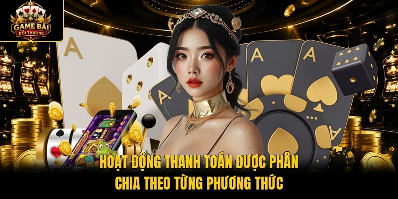 Hoạt động thanh toán được phân chia theo từng phương thức