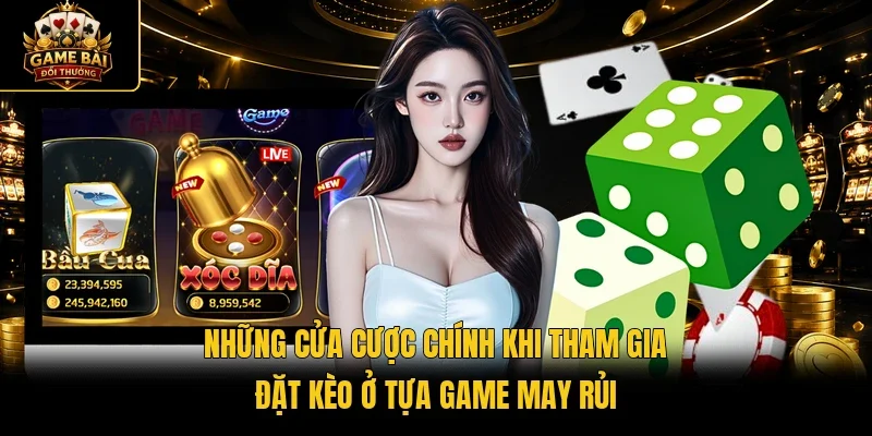 Những cửa cược chính khi tham gia đặt kèo ở tựa game may rủi