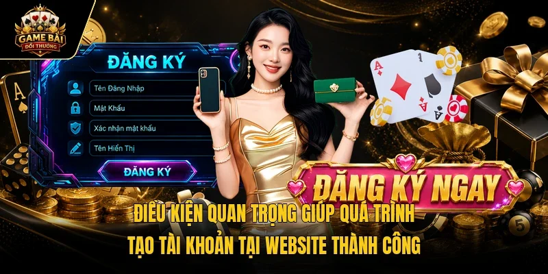 Điều kiện quan trọng giúp quá trình tạo tài khoản tại website thành công