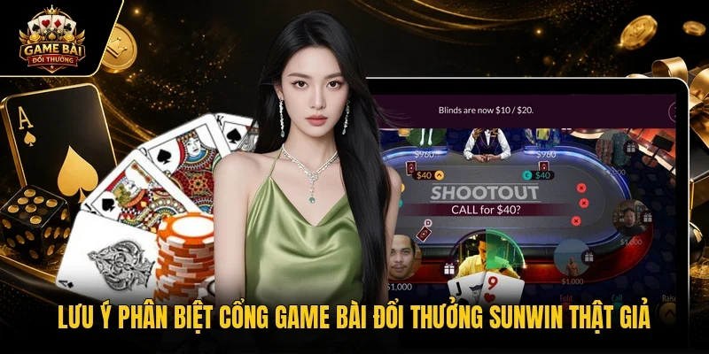 Lưu ý phân biệt cổng game bài đổi thưởng Sunwin thật giả 
