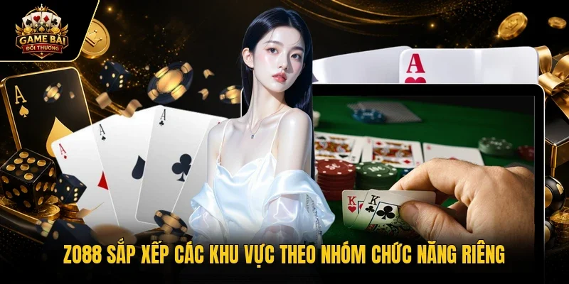 ZO88 sắp xếp các khu vực theo nhóm chức năng riêng